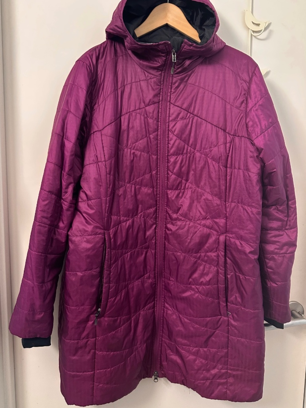 Columbia Women’s Mighty Lite Hooded Omni Heat Jacket Size 1X Purple/Plum EUC